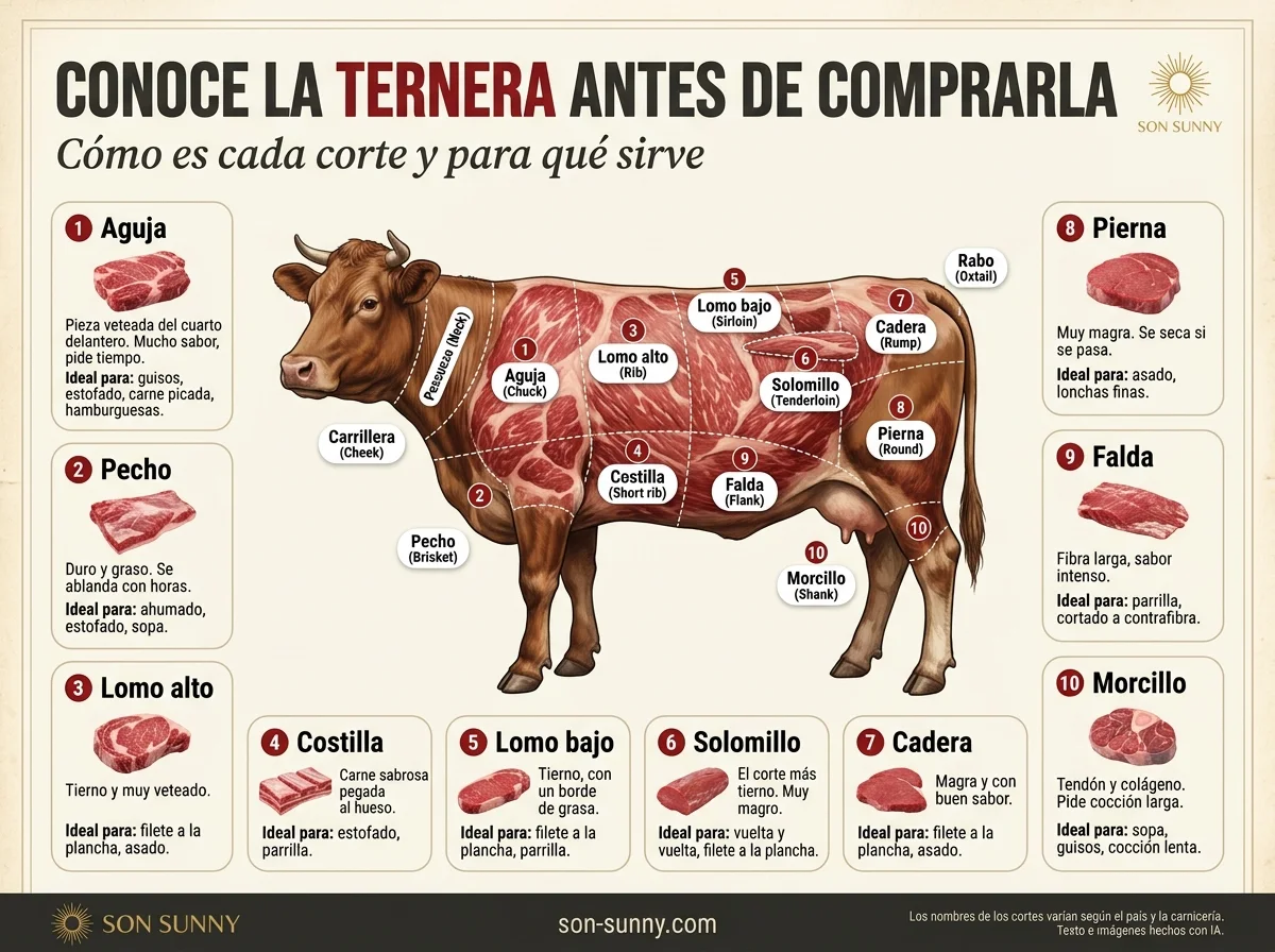 Conoce la ternera antes de comprarla - Cómo es cada corte y para qué sirve