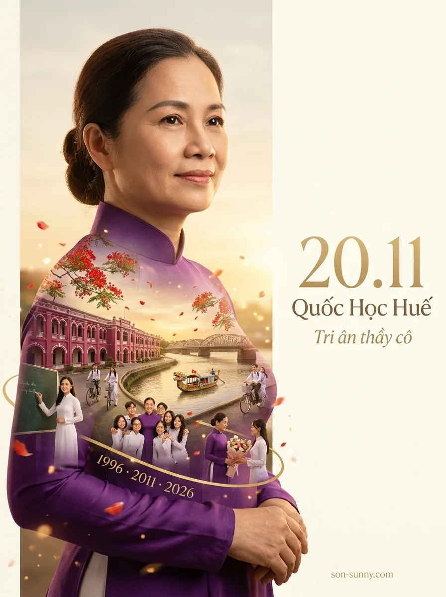 Exposición + cronograma: Escuela Nacional de Huế (hecho con IA)