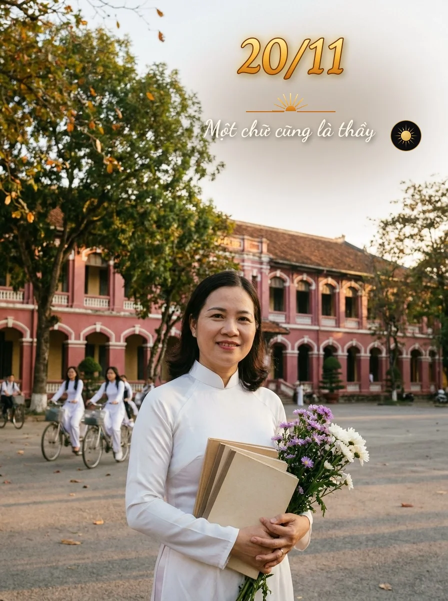 Profesor en Quốc Học Huế (hecho con IA)