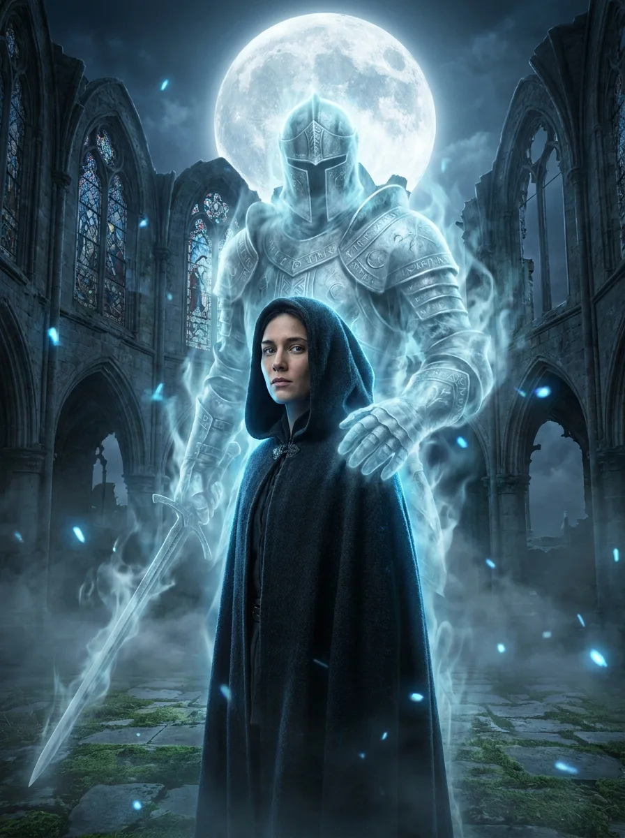 Tu guardián fantasma: el caballero espectral (creado con IA)