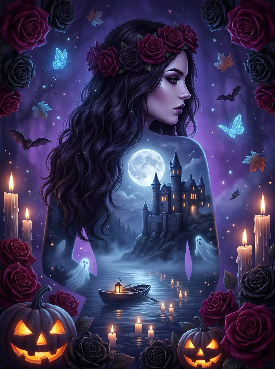 Ventana de Halloween: el castillo embrujado dentro de ti (creado con IA)