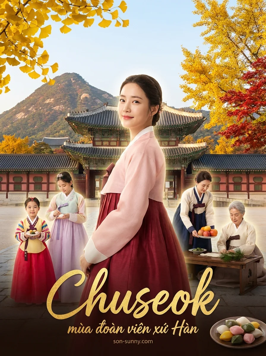 Chuseok en Gyeongbokgung (hecho con IA)