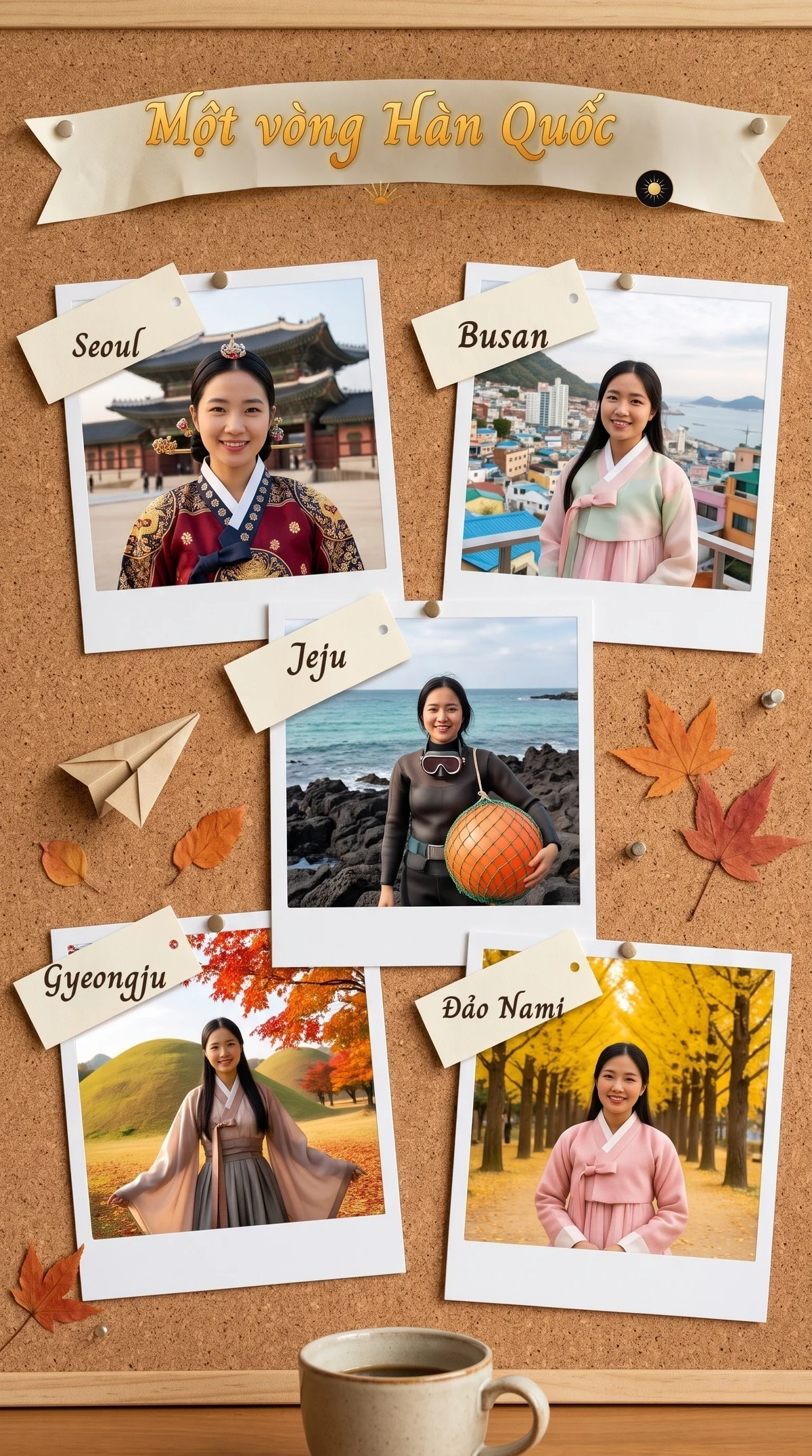 Around Korea in traditional dress (made with AI)