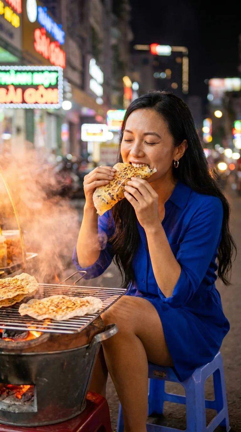 バイントランヌオンを最初に食べる (AIで作成)