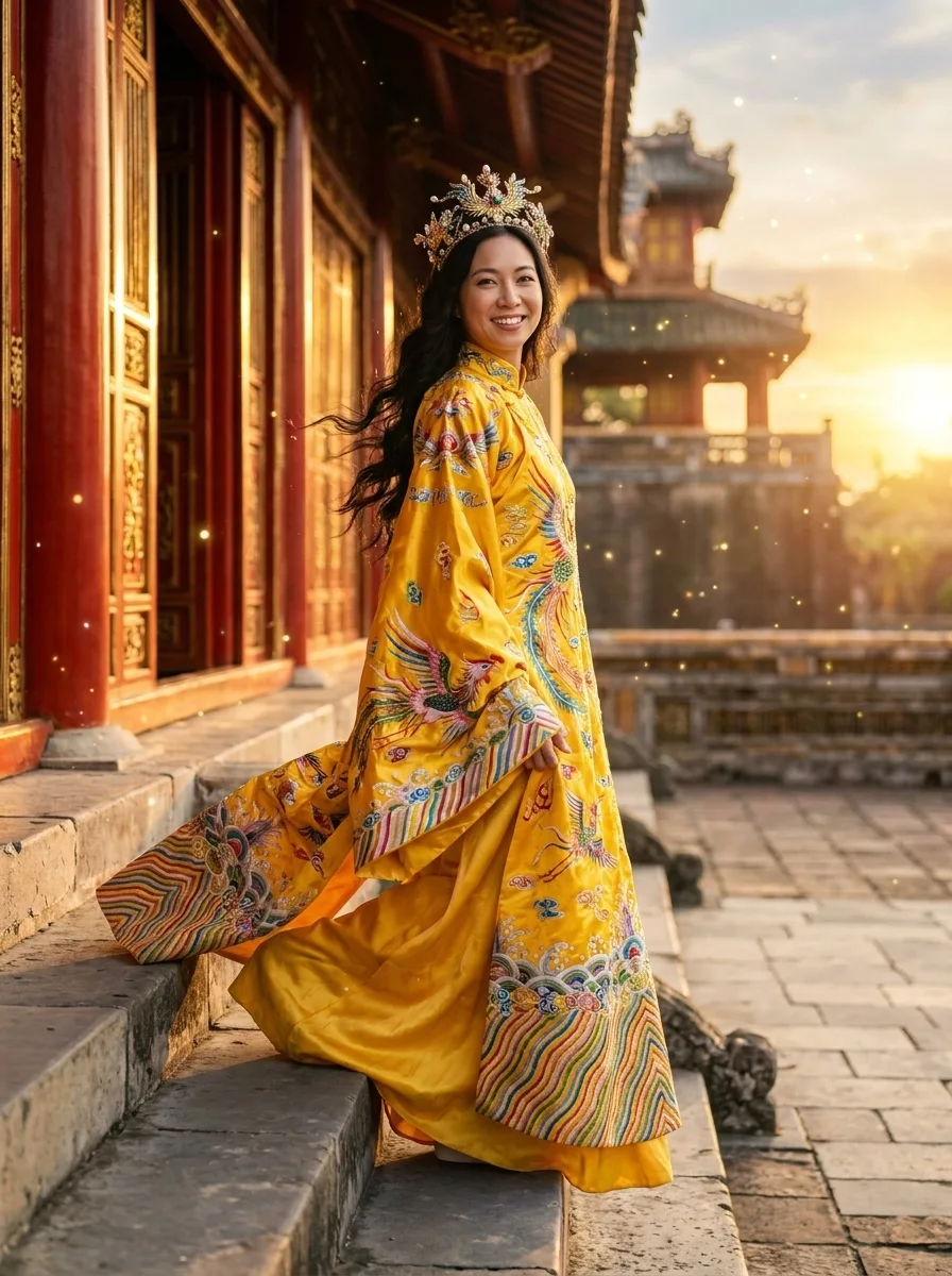 Your face as a Huế empress (made with AI)