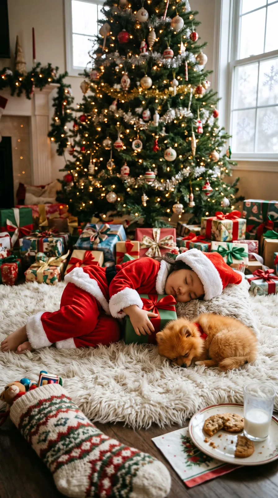 La siesta de Little Santa's (hecha con IA)
